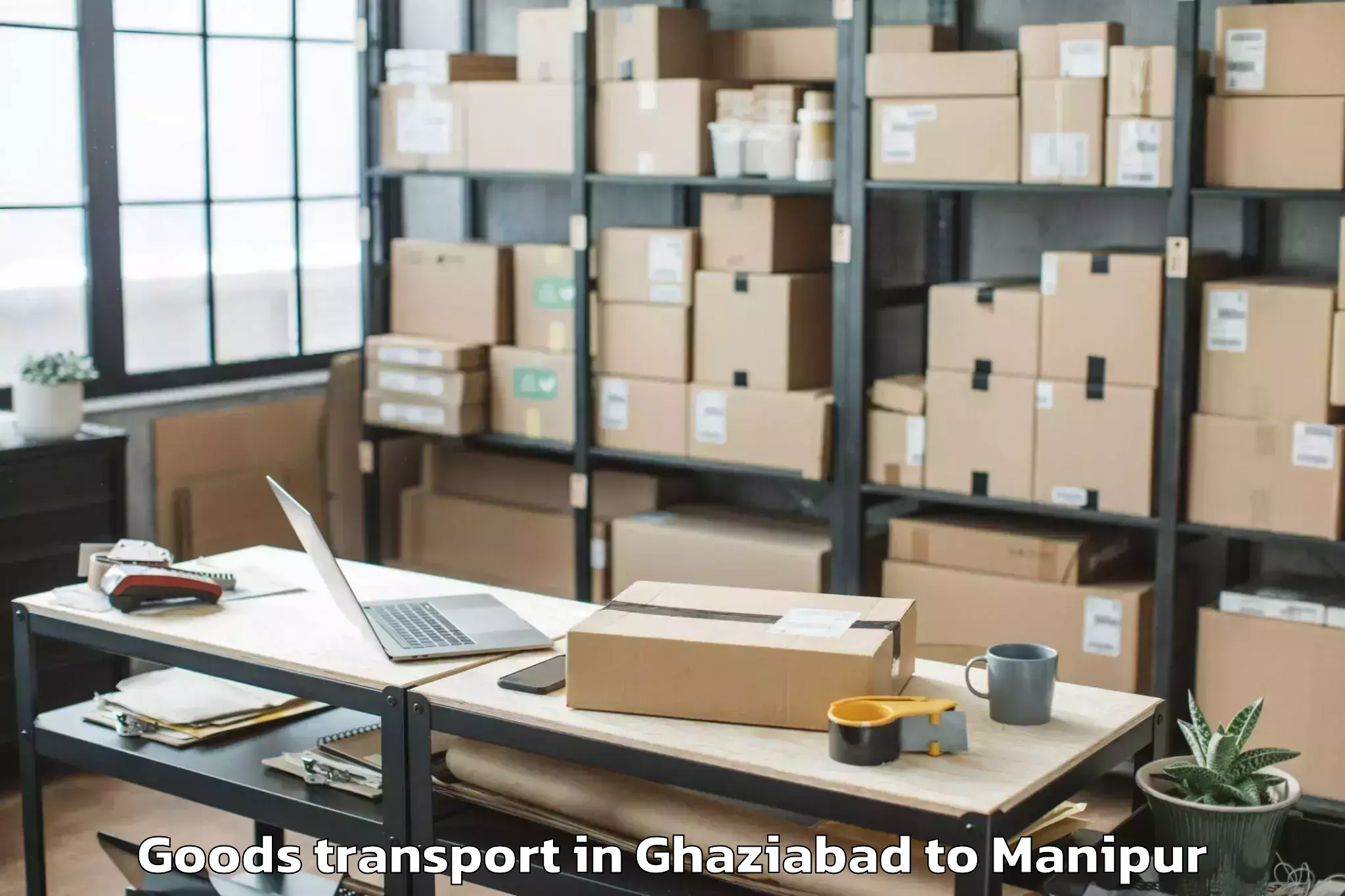 Professional Ghaziabad to Sawombung Goods Transport